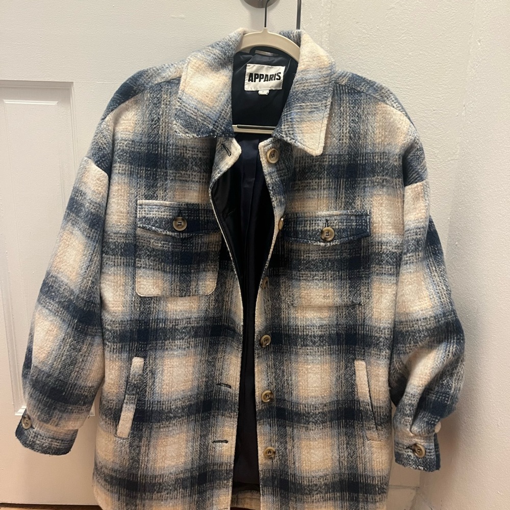 Apparis plaid jacket size small in perfect condition